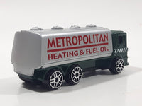 Maisto Special Edition Gas Tanker Metropolitan Heating & Fuel Oil Truck Dark Green and Silver Die Cast Toy Car Vehicle