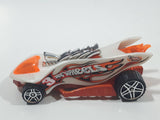 2004 Hot Wheels Track Aces Turbo Flame White Die Cast Toy Car Vehicle