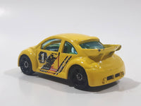 2002 Hot Wheels First Editions Volkswagen New Beetle Cup Yellow Die Cast Toy Car Vehicle