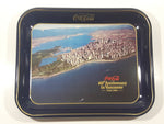 Vintage 1980 60th Anniversary of Coca-Cola in Vancouver 1920-1980 Aerial Shot of Downtown Vancouver and Part of Stanley Park Official Blue Metal Beverage Tray