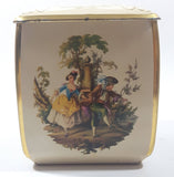 Antique Edward Sharp & Sons Ltd of Maidstone Kent Victorian Scenes 5" Tall Bowed Tin Metal Container