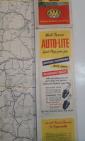 Vintage 1952 AAA American Automobile Association 1902-1952 Anniversary Northwestern States Map