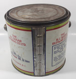 Vintage Rogers Syrup Golden Sugar Vancouver, B.C. Sugar Refinery 10lb Tin Metal Can Pail with Lid