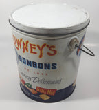 Antique Lowney's Superior Hard Candy with Delicious Flavors 5 Lbs Tin Metal Can Pail with Lid Sherbrooke, Quebec, Canada
