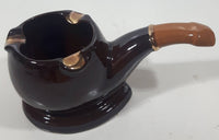 Vintage Giftcraft Tobacco Pipe Shaped Art Pottery Ceramic Ash Tray 6" Long