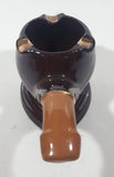 Vintage Giftcraft Tobacco Pipe Shaped Art Pottery Ceramic Ash Tray 6" Long