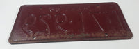 Vintage 1964 Massachusetts White Lettering Maroon Vehicle License Plate Metal Tag N71 929