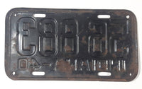 Vintage 1940 Indiana Silver Lettering Black Vehicle License Plate Metal Tag 56 883