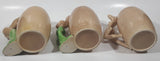 Antique Nude Women in Suggestive Poses Barrel Shape 4 1/2" Ceramic Pottery Mugs Set of 3