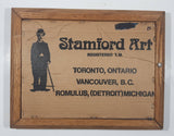 Vintage Stamford Art Honda 10" x 13" Wood Framed Glass Mirror Advertisement