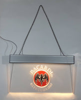 Bacardi EstD Cuba 1862 Light Up Illuminated Acrylic 8 1/2" x 15" Pub Bar Sign