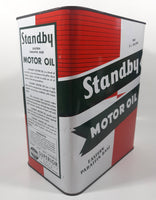 Rare Vintage Superior Products Standby Motor Oil Eastern Paraffin Base Two U.S. Gallons 12" Tall Metal Oil Can North Portland, Oregon