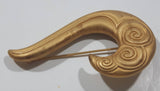 Swirl Pattern Music Note Style Golden Tone Metal Brooch Pin