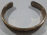 Vintage X and Arrow Engraved Pattern Metal Bangle Bracelet