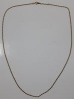 Gold Tone Metal Chain Necklace 24" Long