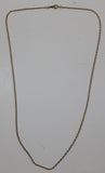 Gold Tone Metal Chain Necklace 24" Long