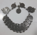 1313 1188 Coin Token Medallion Themed Metal 7" Long Bracelet