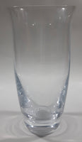Vintage Heavy Bottomed Clear Glass 9" Tall Flower Vase