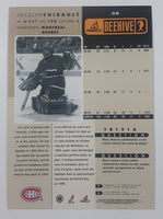 1998 Pinnacle Beehive #32 NHL Jocelyn Thibault Montreal Canadiens Goaltender Jumbo 5" x 7" Photo Hockey Card