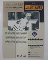 1998 Pinnacle Beehive #54 NHL Mike Johnson Rookie Toronto Maple Leafs Right Wing Jumbo 5" x 7" Photo Hockey Card