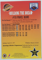 1995 NHL Enterprises Quintology Collection Building The Dream #10 NHL Pavel Bure Vancouver Canucks Jumbo 5" x 7" Photo Hockey Card