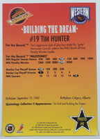 1995 NHL Enterprises Quintology Collection Building The Dream #19 NHL Tim Hunter Vancouver Canucks Jumbo 5" x 7" Photo Hockey Card
