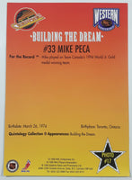 1995 NHL Enterprises Quintology Collection Building The Dream #33 NHL Mike Peca Vancouver Canucks Jumbo 5" x 7" Photo Hockey Card