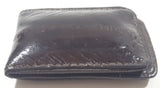 Dark Brown Leather Magnetic Money Clip 3/8" x 1 5/8" x 2 3/8"