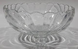 Vintage 6" Diameter 3" Tall Clear Glass Footed Candy Nut Dish