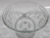 Vintage 6" Diameter 2 3/4" Tall Embossed Clear Glass Bowl