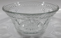 Vintage 6" Diameter 2 3/4" Tall Embossed Clear Glass Bowl