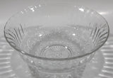 Vintage 7 3/4" Diameter 3 1/4" Tall Embossed Clear Glass Bowl