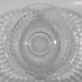Vintage 7 3/4" Diameter 3 1/4" Tall Embossed Clear Glass Bowl