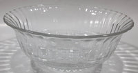 Vintage 7 3/4" Diameter 3 1/4" Tall Embossed Clear Glass Bowl