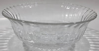 Vintage 7 3/4" Diameter 3 1/4" Tall Embossed Clear Glass Bowl