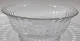 Vintage 7 3/4" Diameter 3 1/4" Tall Embossed Clear Glass Bowl