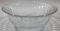 Vintage 7 3/4" Diameter 3 1/4" Tall Embossed Clear Glass Bowl