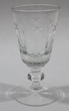 Vintage Star and Circle Pattern 3 3/4" Tall Clear Crystal Glass Cup