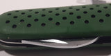 TransUnion Credit Green Folding Pocket Knife with Scissors Multi Tool One Blade Stuck