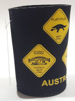 2005 Australia Road Signs Themed Foam Koozie Can Bottle Holder with Tags