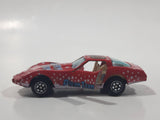 Yatming No. 1080 1980s Corvette Stingray Red #80 Dream Team Die Cast Toy Car Vehicle with Opening Doors