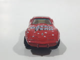 Yatming No. 1080 1980s Corvette Stingray Red #80 Dream Team Die Cast Toy Car Vehicle with Opening Doors