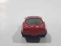 Yatming No. 1080 1980s Corvette Stingray Red #80 Dream Team Die Cast Toy Car Vehicle with Opening Doors