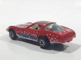 Yatming No. 1080 1980s Corvette Stingray Red #80 Dream Team Die Cast Toy Car Vehicle with Opening Doors