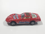 Yatming No. 1080 1980s Corvette Stingray Red #80 Dream Team Die Cast Toy Car Vehicle with Opening Doors