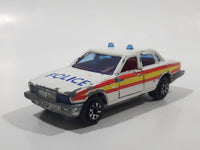 Majorette Jaguar XJ6 White No. 293 Police Cops 1/65 Scale Die Cast Toy Car Emergency Vehicle with Opening Doors