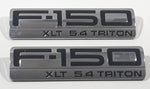 2004-08 Ford F-150 XLT 5.4 Triton Truck Side Fender Chrome Nameplate Emblem Logo Set of 2 (5L34-16B114 S247D)