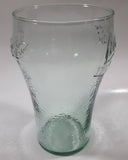 Coca Cola Coke Over Sized Large 7" Tall Big Thick Heavy Embossed Ripple Glass Cup