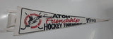 1990 3rd Annual Atom Friendship Hockey Tournament Abbotsford Matsqui Minore Hockey Hawks Full Size Felt Pennant 26" Long