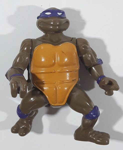 1991 Playmates Mirage Studios TMNT Teenage Mutant Ninja Turtles Donatello 4" Tall Plastic Toy Action Figure